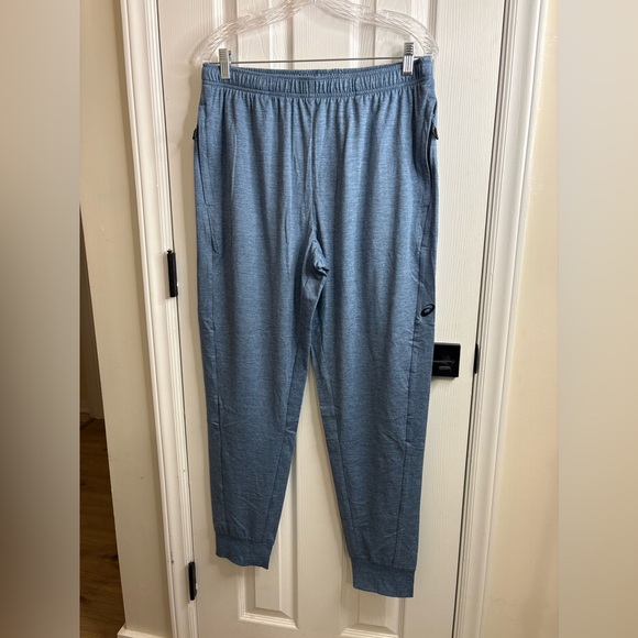 Men’s Asics Blue Joggers Sz L - Picture 1 of 7